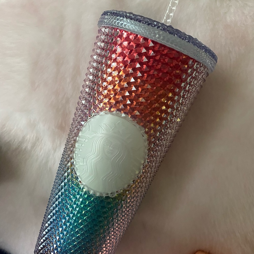 Starbucks rainbow studded